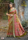 Dastoor Vol 5 By Kashvi Viscose Bright Moss Foil Online Saree Wholesale
